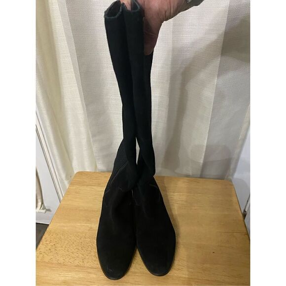 Very volatile black suede tall riding boots knee boots - Picture 5 of 6